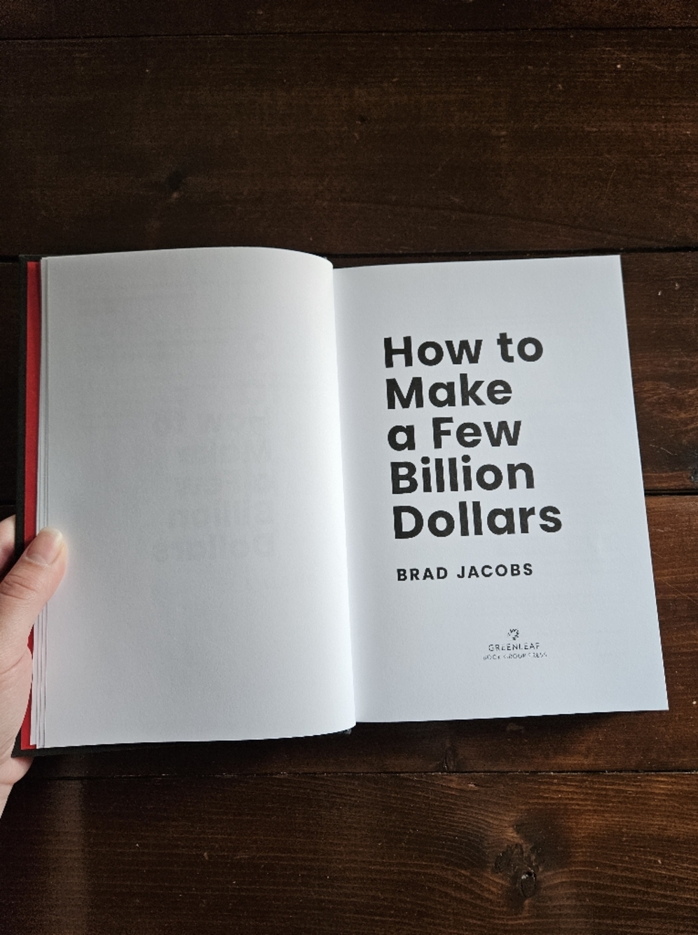 How To Make A Few Billion Dollars by Brad Jacobs - Hardcover - No Dust Jacket‎